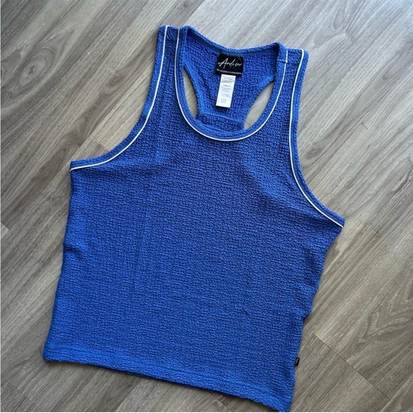 SOLD Andrew Christian | Miami Cabana Boy Poolside Tank and Shorts - Picture 3 of 16